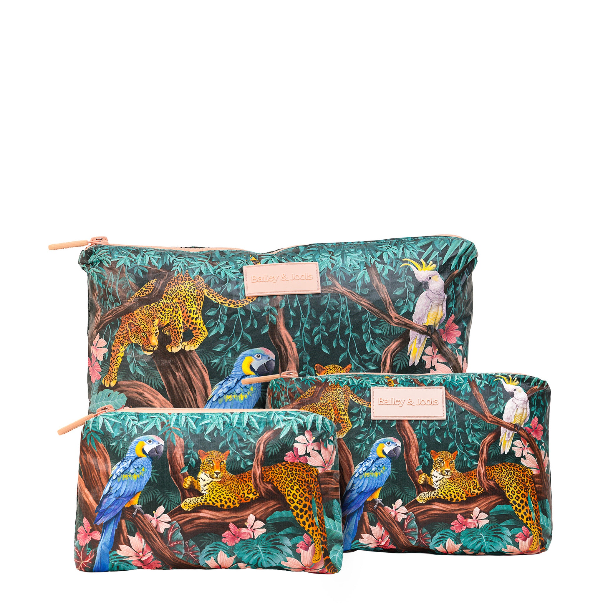 Set of 3: Pouches in Large + Mid Size + Mini Into The Wild