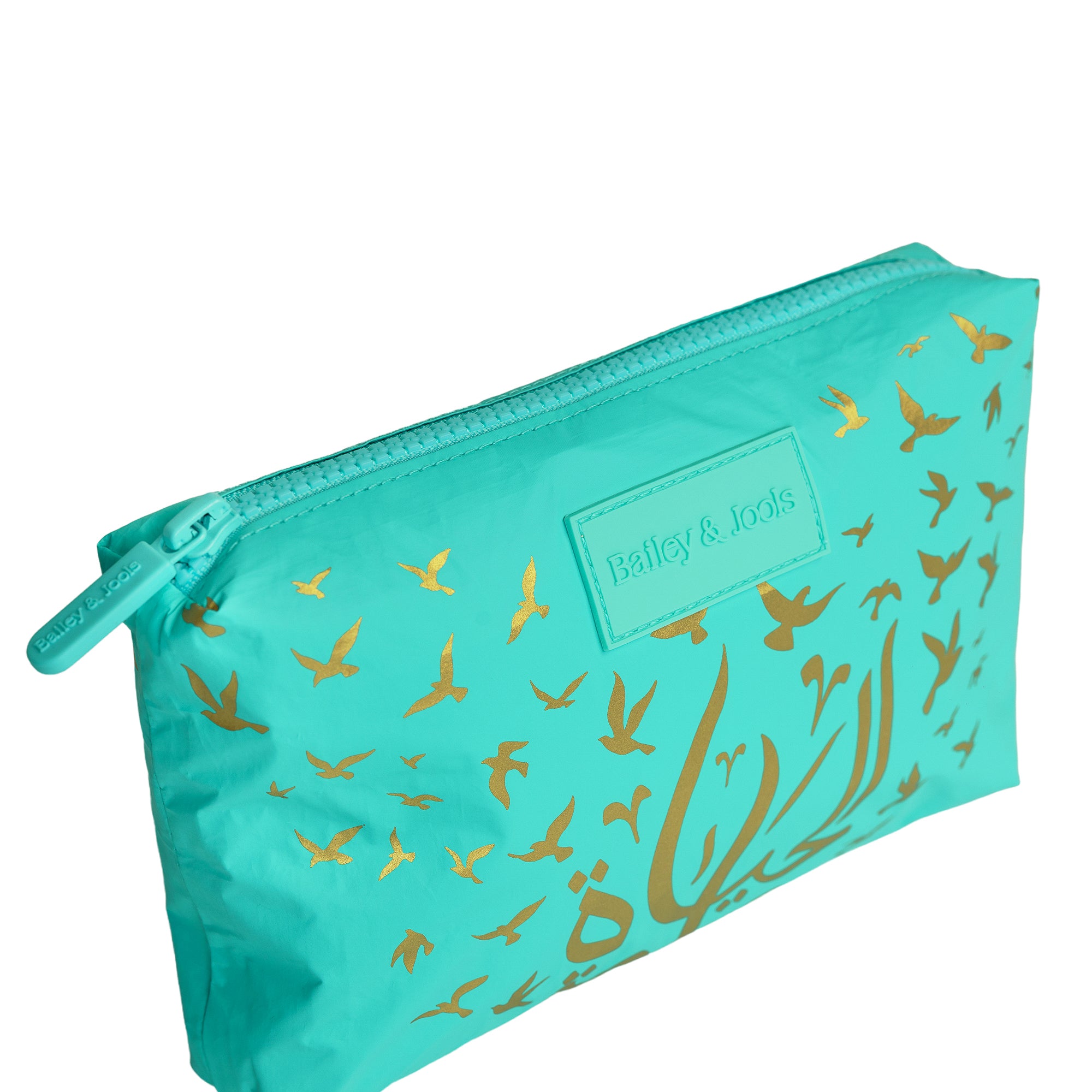 Mid Pouch - Aqua "Life is Beautiful"