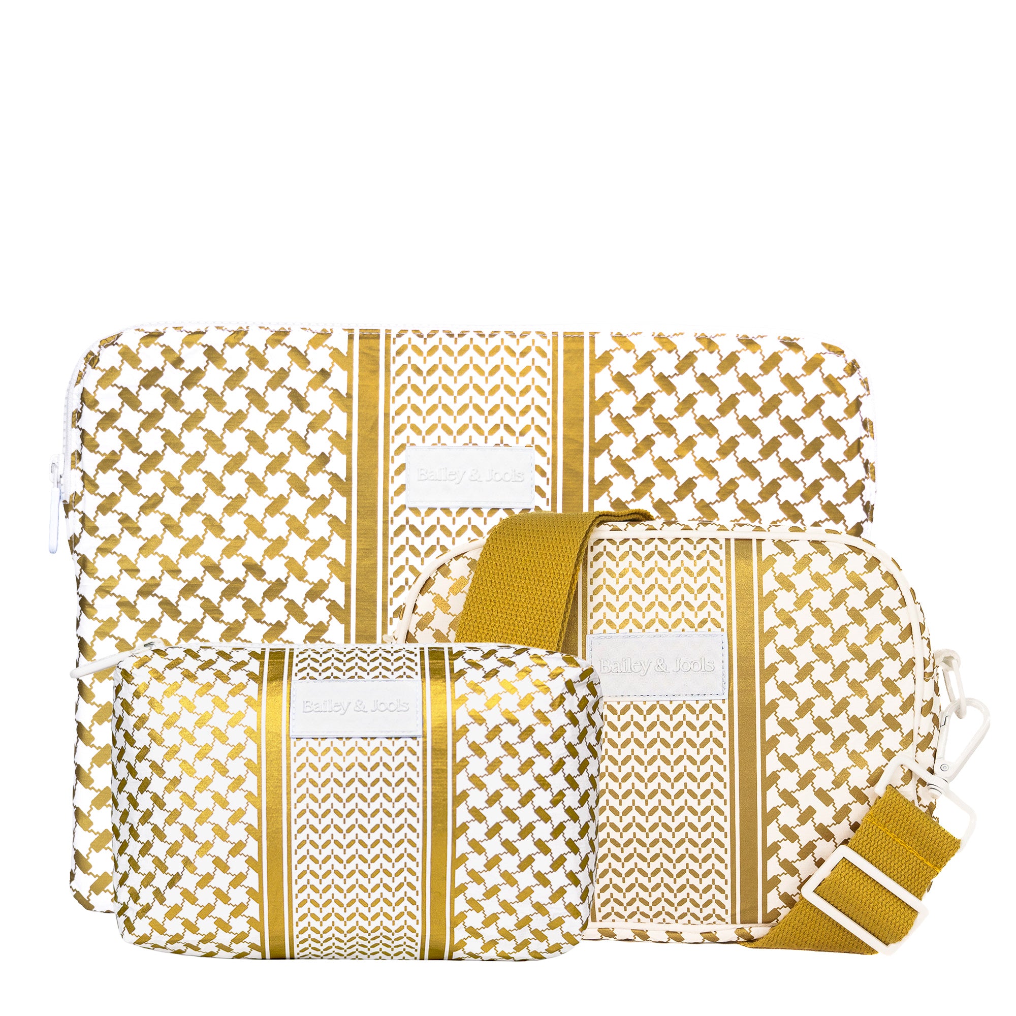 Remote Work Bundle Heritage Gold- Set of 3: Laptop bag 15&16 inch, Little Big Bag + Mid Pouch