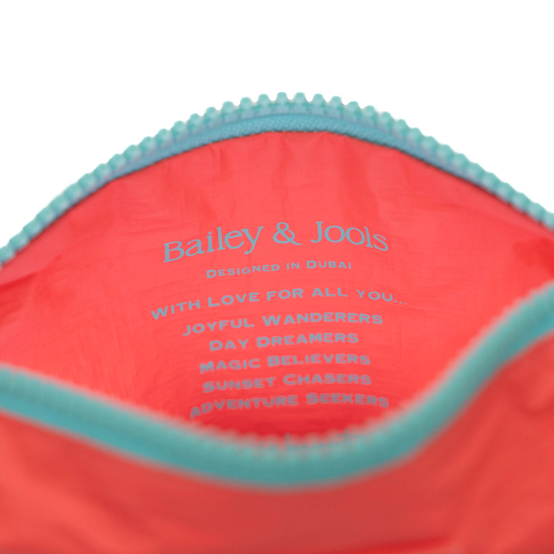 Set of 2: Little Big Bag + Mini Pouch Essential Coral