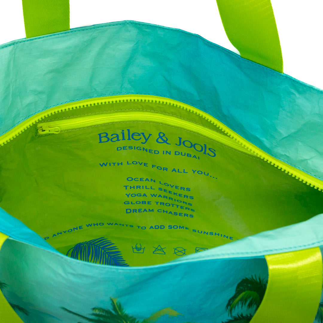 Set of 3: Daytripper + Large Pouch + Mini Pouch - Palm Green Love