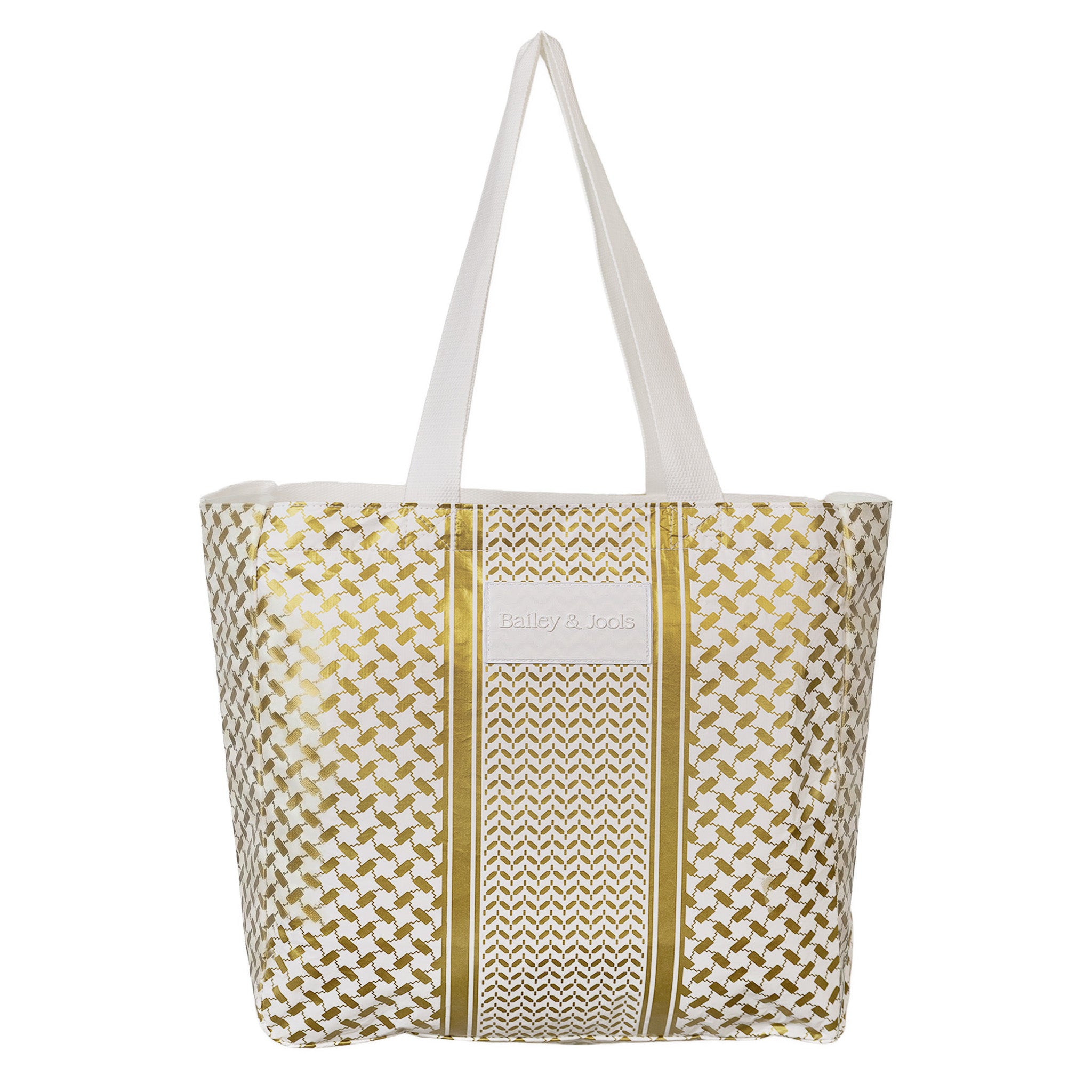 Set of 2: Gold Heritage Signature Tote + Mid Pouch