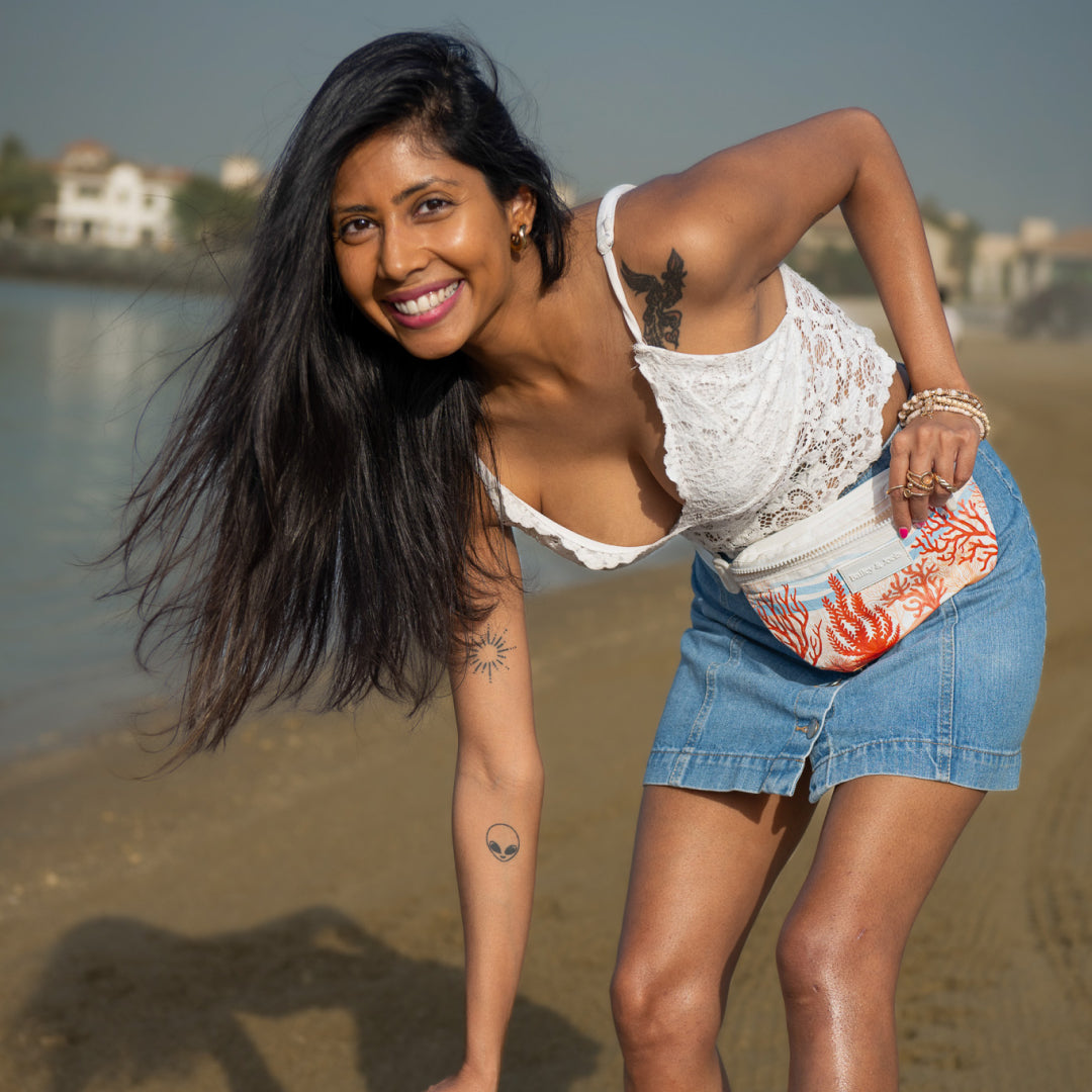 Set of 3: Daytripper + Mid Pouch + Hip Bag - Coral Crush