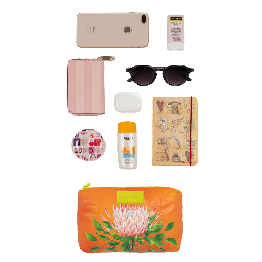 Set of 3: Daytripper + Mid Size Pouch + Hip Bag - Royal Protea