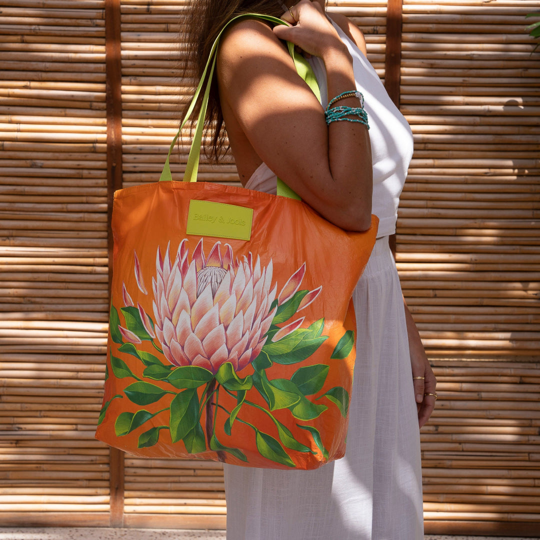 Set of 3: Daytripper + Mid Size Pouch + Hip Bag - Royal Protea