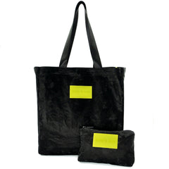 Set of 2: Noir Chic Signature Tote + Mid Pouch