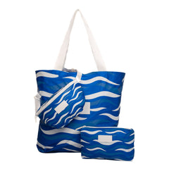 Set of 3: Daytripper + Mid Size Pouch + Hip Bag - Ocean Wave