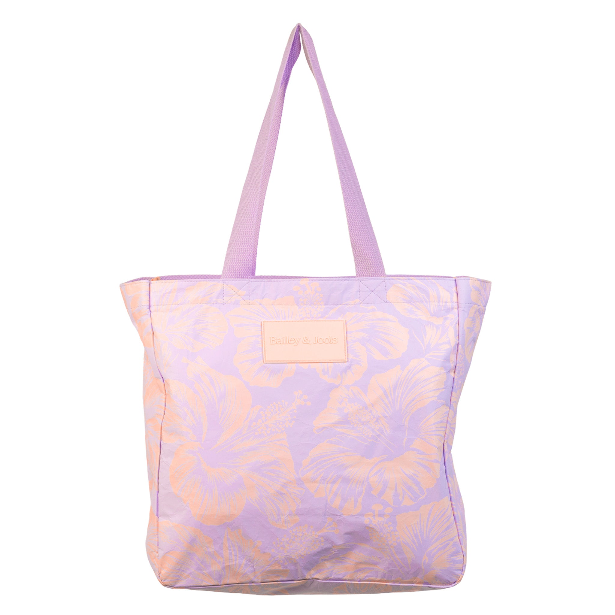 Set of 2: Signature Zip Tote + Mid Pouch Tropical Lavender