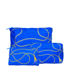 Set of 3: Pouches in Large + Mid Size + Mini Golden Beads