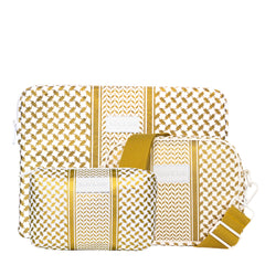 Remote Work Bundle Heritage Gold- Set of 3: Laptop bag 15&16 inch, Little Big Bag + Mid Pouch