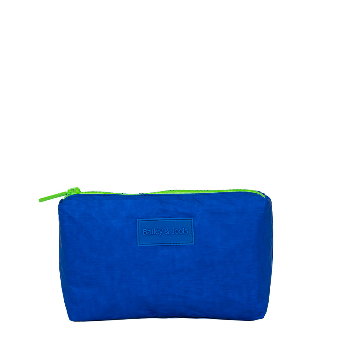 Set of 3: Pouches in Large + Mid Size + Mini - Coral Blue Mix