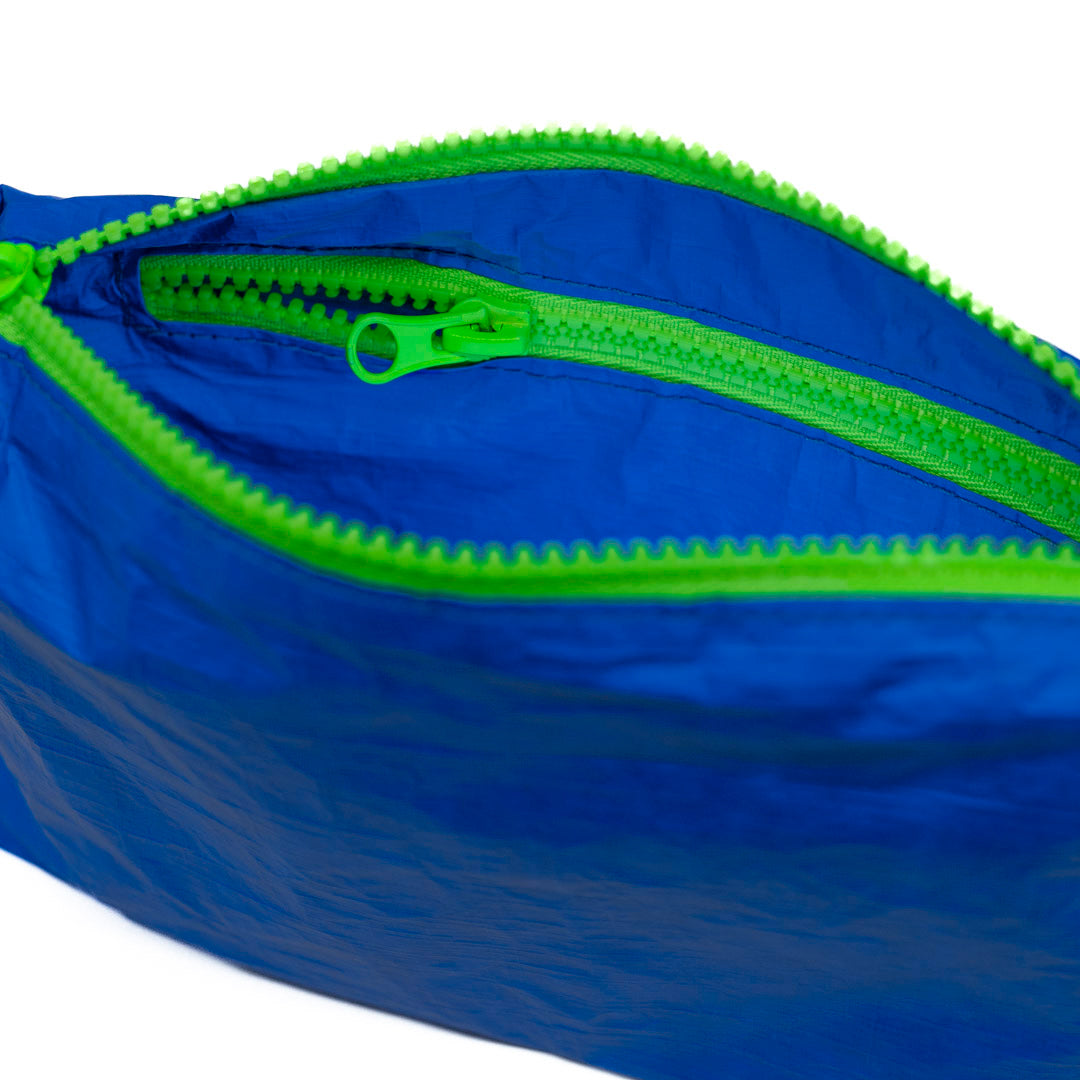 Set of 3: Pouches in Large + Mid Size + Mini - Coral Blue Mix