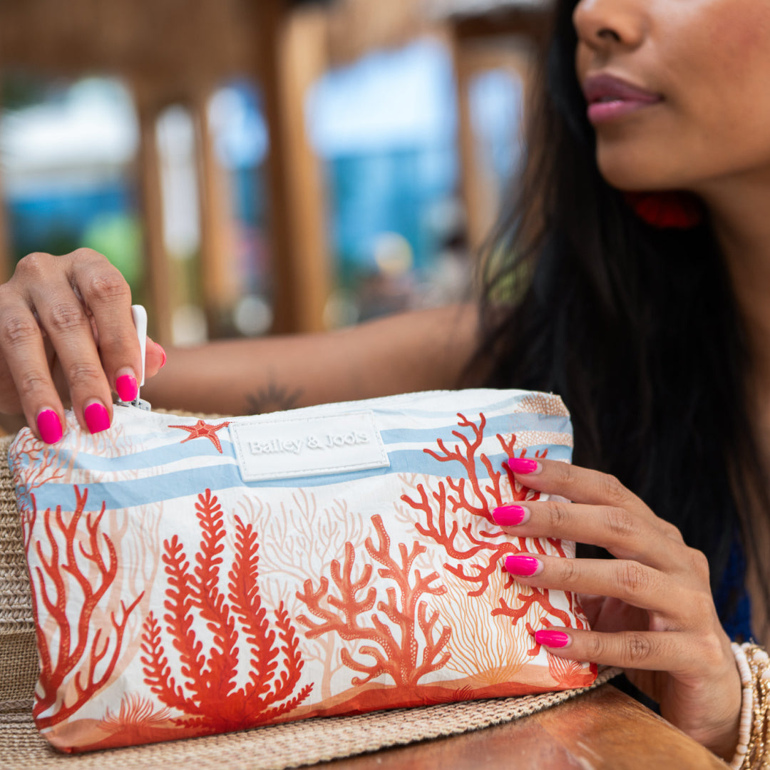 Set of 2: Coral Crush Daytripper + Mid Pouch