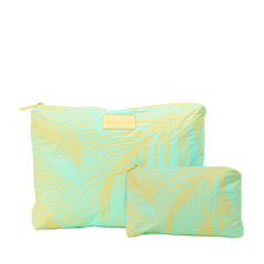 Pouch Set (Large + Mini) - Palm Breeze Mint