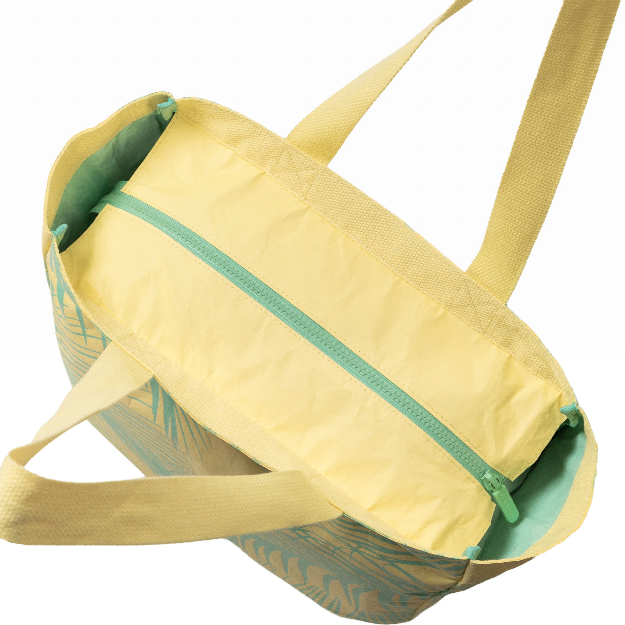 Set of 4: Signature Tote + Pouches in Large + Mid Size + Mini Palm Breeze Yellow