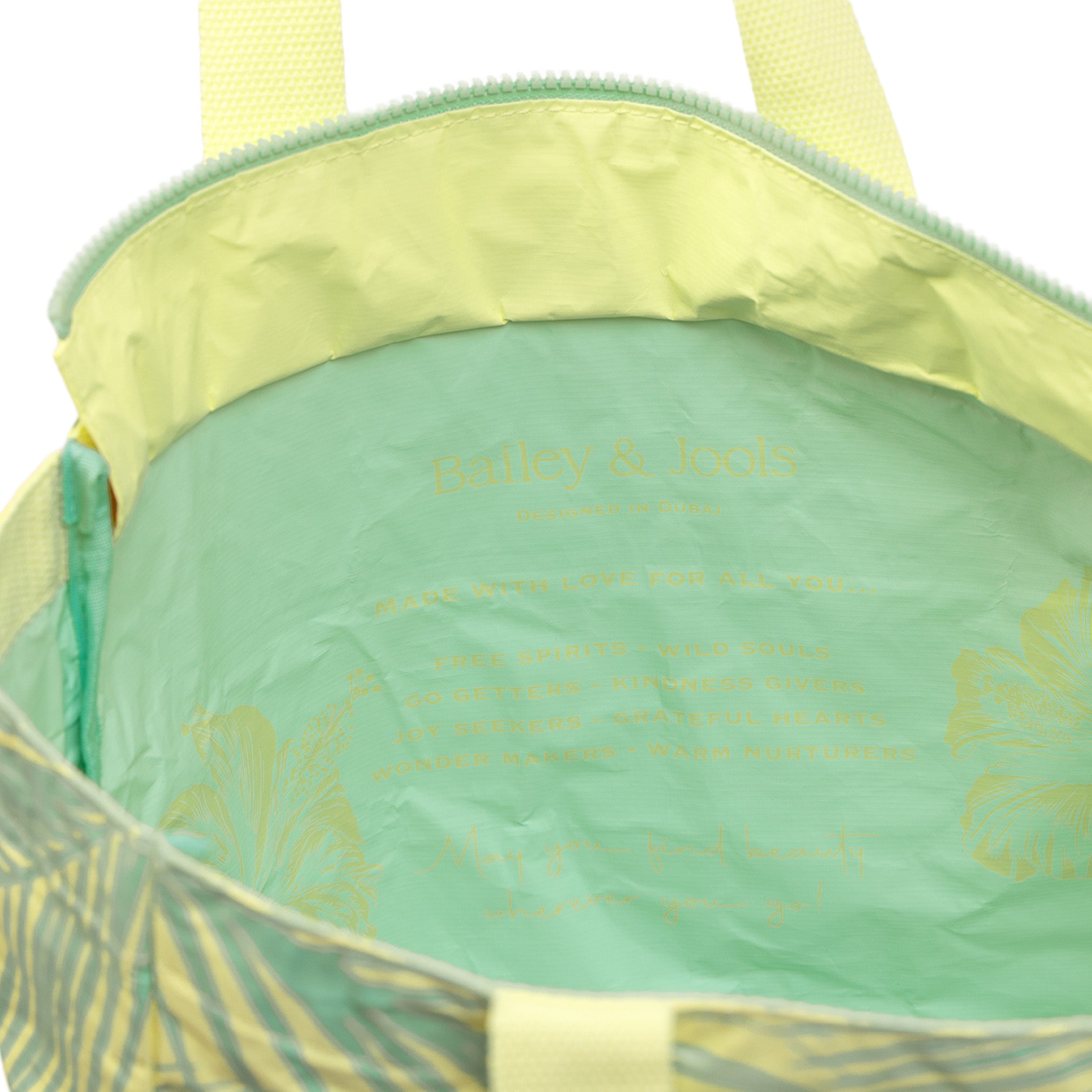 Signature Zip Tote Bag - Palm Breeze Yellow