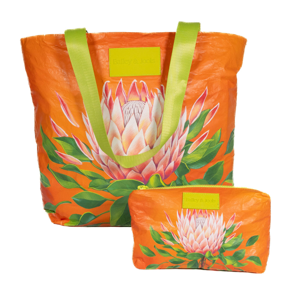 Set of 2: Royal Protea Daytripper + Mid Pouch