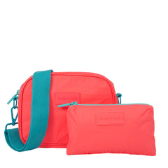 Set of 2: Little Big Bag + Mini Pouch Essential Coral